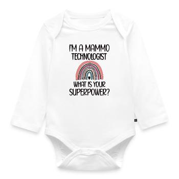Mammo Tech Recognition Mammography Technician - Organic Longsleeve Baby Bodysuit - white - Front