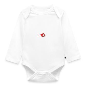 Bébés égaux meilleurs ont une maman Canadienne - Body Bébé bio manches longues - blanc - Devant