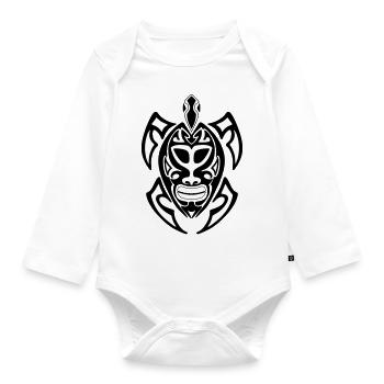 Polynesische Schildkröte - Baby Bio-Langarm-Body - Weiß - Vorne
