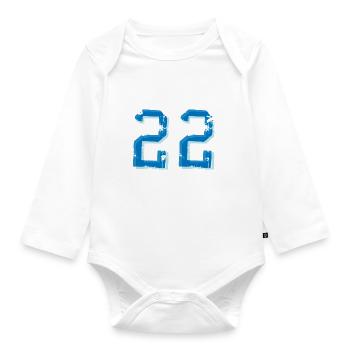 Großer Bruder 2022 Baby Schwangerschaft Jungs Kind - Baby Bio-Langarm-Body - Weiß - Vorne