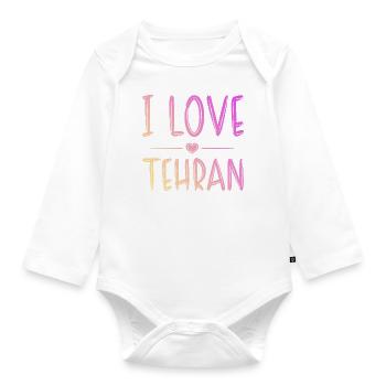 I Love Tehran - Organic Longsleeve Baby Bodysuit - white - Front