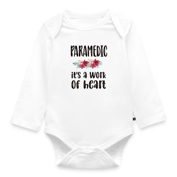 Notfallsanitäter Paramedic Sanitäter Rettungskraft - Baby Bio-Langarm-Body - Weiß - Vorne