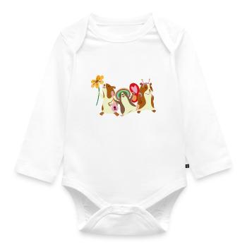 Just A Girl Who Loves Guinea Pigs - Organic Longsleeve Baby Bodysuit - white - Front