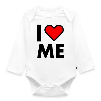 I love me - Baby Bio-Langarm-Body - Weiß - Vorne