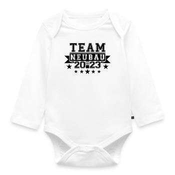 Team New Build House 2023 Home House Builder - Organic Longsleeve Baby Bodysuit - white - Front