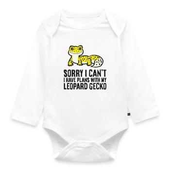 Ich kann leider nicht, ich habe Pläne mit meinen - Baby Bio-Langarm-Body - Weiß - Vorne