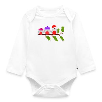 Robin - Organic Longsleeve Baby Bodysuit - white - Front