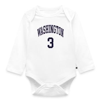 Washington 3 - Baby Bio-Langarm-Body - Weiß - Vorne