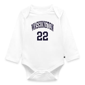 Washington 22 - Baby Bio-Langarm-Body - Weiß - Vorne