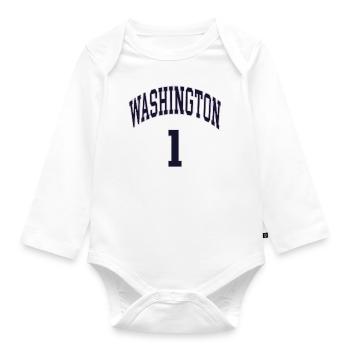 Washington 1 - Baby Bio-Langarm-Body - Weiß - Vorne