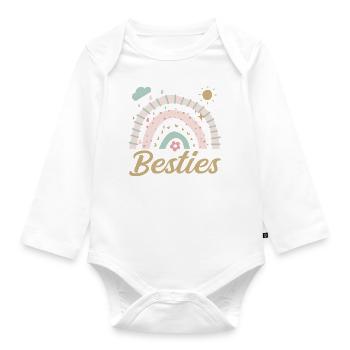 Besties - Body Bébé bio manches longues - blanc - Devant