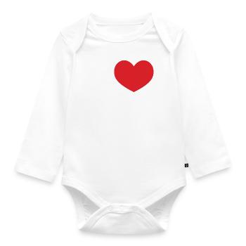 I Love Me - Organic Longsleeve Baby Bodysuit - white - Front