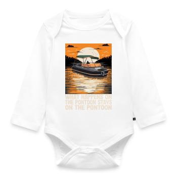 Ce qui se passe sur le ponton reste sur le ponton - Body Bébé bio manches longues - blanc - Devant