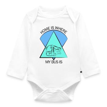 Bus Bus Driver School Bus Bus Bus Bus Driver - Organic Longsleeve Baby Bodysuit - white - Front