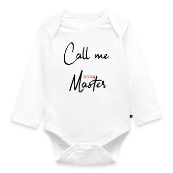 Master 2024 Masterabschluss Sponsion Absolvent - Baby Bio-Langarm-Body - Weiß - Vorne
