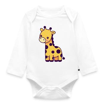 Girafe - Body Bébé bio manches longues - blanc - Devant