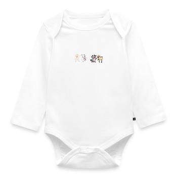 Komm und tanz mit mir - Baby Bio-Langarm-Body - Weiß - Vorne