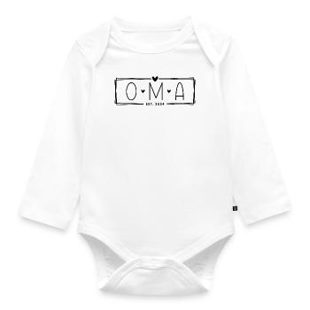 Oma Est. 2024 - Baby Bio-Langarm-Body - Weiß - Vorne