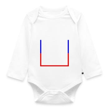 Slovenia Slovenija Statement lettering with flag - Organic Longsleeve Baby Bodysuit - white - Front