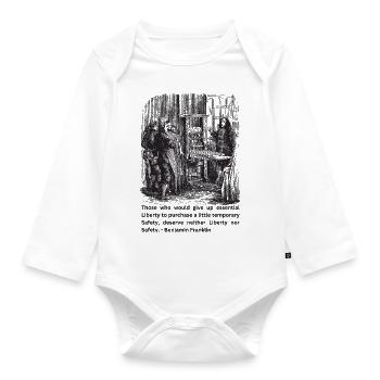Franklin's Future: Free Money for a Free People - Organic Longsleeve Baby Bodysuit - white - Front