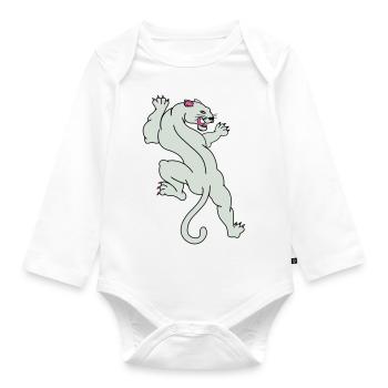 panthère 02 - Body Bébé bio manches longues - blanc - Devant