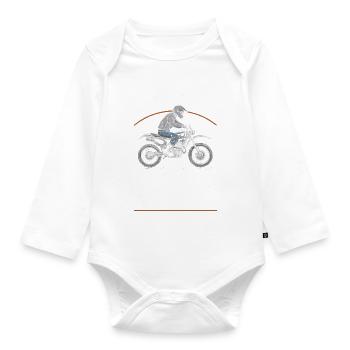 Liberté sur deux roues - Body Bébé bio manches longues - blanc - Devant