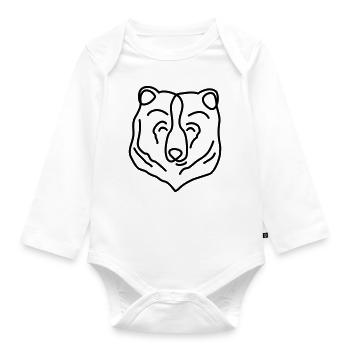 Bär // Ours - Body Bébé bio manches longues - blanc - Devant
