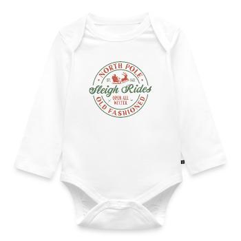 Schlittenfahrten am Nordpol - Baby Bio-Langarm-Body - Weiß - Vorne