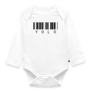 YOLO - You only live once - Baby Bio-Langarm-Body - Weiß - Vorne