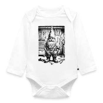 Mechanic - Organic Longsleeve Baby Bodysuit - white - Front