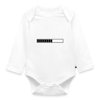 BARRE DE CHARGEMENT - Body Bébé bio manches longues - blanc - Devant