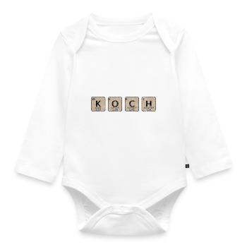 Chef chimie cuisine cuisine cadeau barbecue - Body Bébé bio manches longues - blanc - Devant