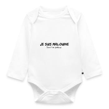 je suis malouine saint-Malo bretonne - Body Bébé bio manches longues - blanc - Devant