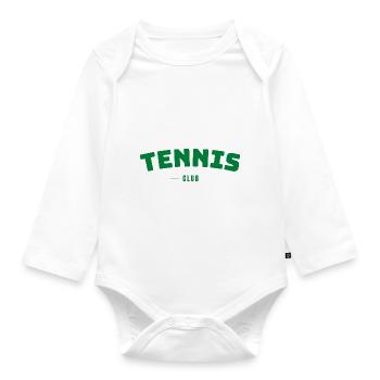 Tennis Sport Club - Organic Longsleeve Baby Bodysuit - white - Front