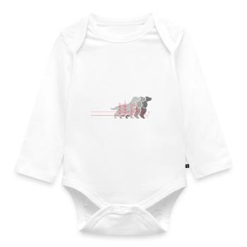 Cocker Spaniel Heartbeat Funny Dog Owners - Organic Longsleeve Baby Bodysuit - white - Front