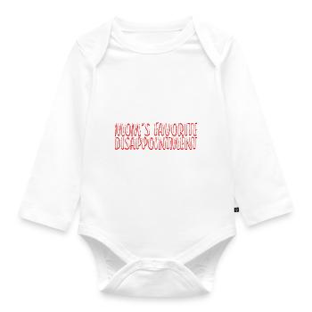 Mom's Favorite Disappointment 2 - Organic Longsleeve Baby Bodysuit - white - Front