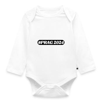 Prag 2024 - Baby Bio-Langarm-Body - Weiß - Vorne