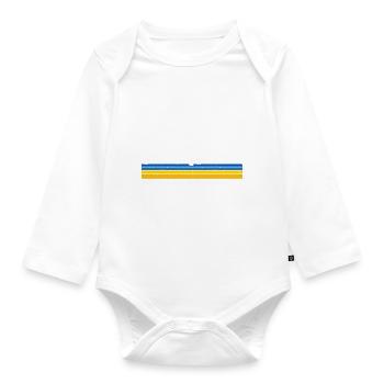 Mykolaiv Ukraine Vintage Roots - Proudly Ukrainian - Organic Longsleeve Baby Bodysuit - white - Front