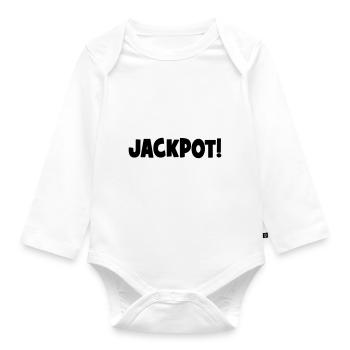 Jackpot - Baby Bio-Langarm-Body - Weiß - Vorne