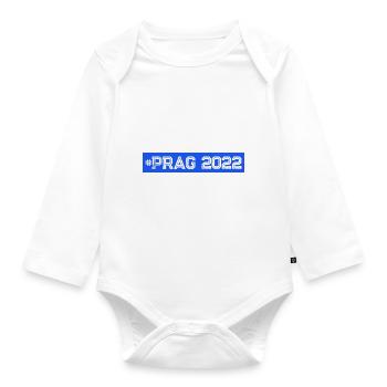 Prag 2022 - Baby Bio-Langarm-Body - Weiß - Vorne