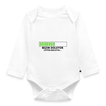 Bezim Doluyor Tükisch - Baby Bio-Langarm-Body - Weiß - Vorne