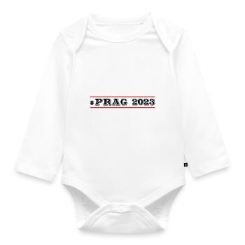 Prag 2023 - Baby Bio-Langarm-Body - Weiß - Vorne