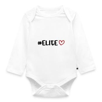 Elite Herz - Baby Bio-Langarm-Body - Weiß - Vorne