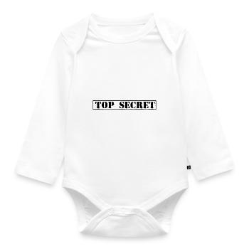 Top Secret - Organic Longsleeve Baby Bodysuit - white - Front