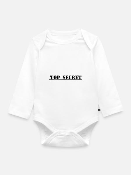Top Secret - Baby Bio-Langarm-Body - Weiß