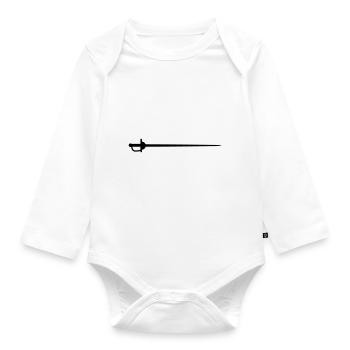 Fencing Sword - Organic Longsleeve Baby Bodysuit - white - Front