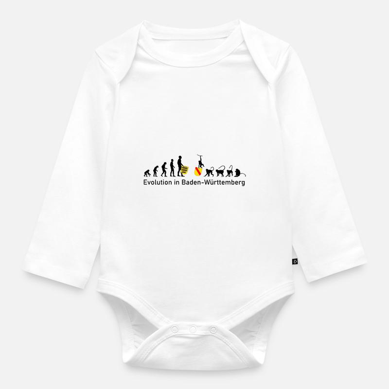 Evolution in Baden-Württemberg - Baby Bio-Langarm-Body - Weiß