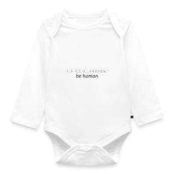 Minimalismus - Baby Bio-Langarm-Body - Weiß - Vorne