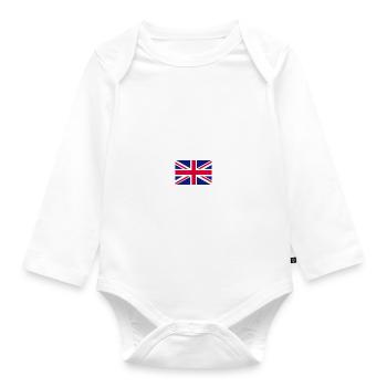 Mon cœur bat pour Angleterre - Body Bébé bio manches longues - blanc - Devant