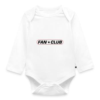 Fan Club - Organic Longsleeve Baby Bodysuit - white - Front